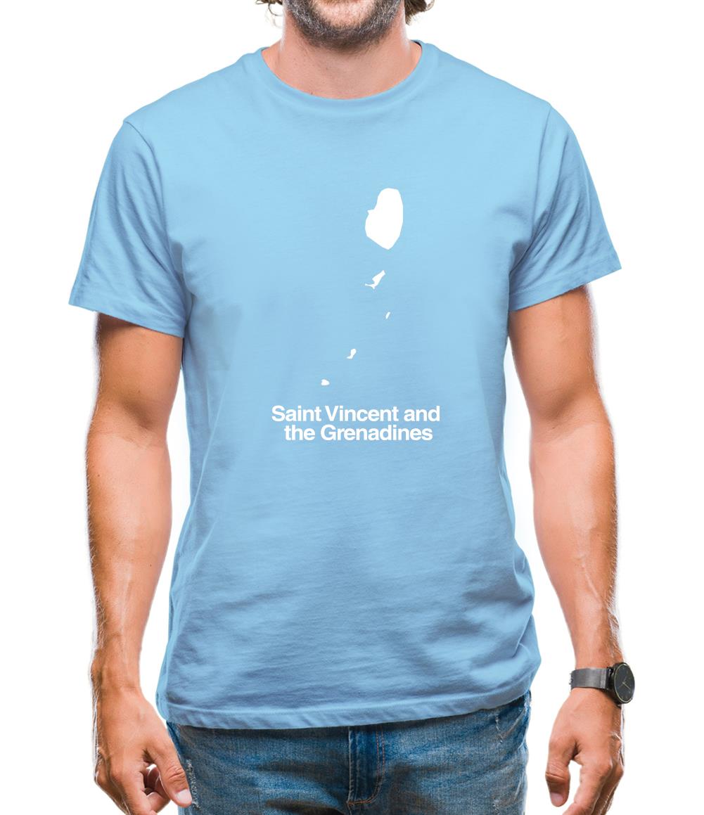 Saint Vincent And The Grenadines Silhouette Mens T-Shirt Saint Vincent And The Grenadines Silhouette Mens T-Shirt