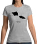 Samoa Silhouette Womens T-Shirt Samoa Silhouette Womens T-Shirt