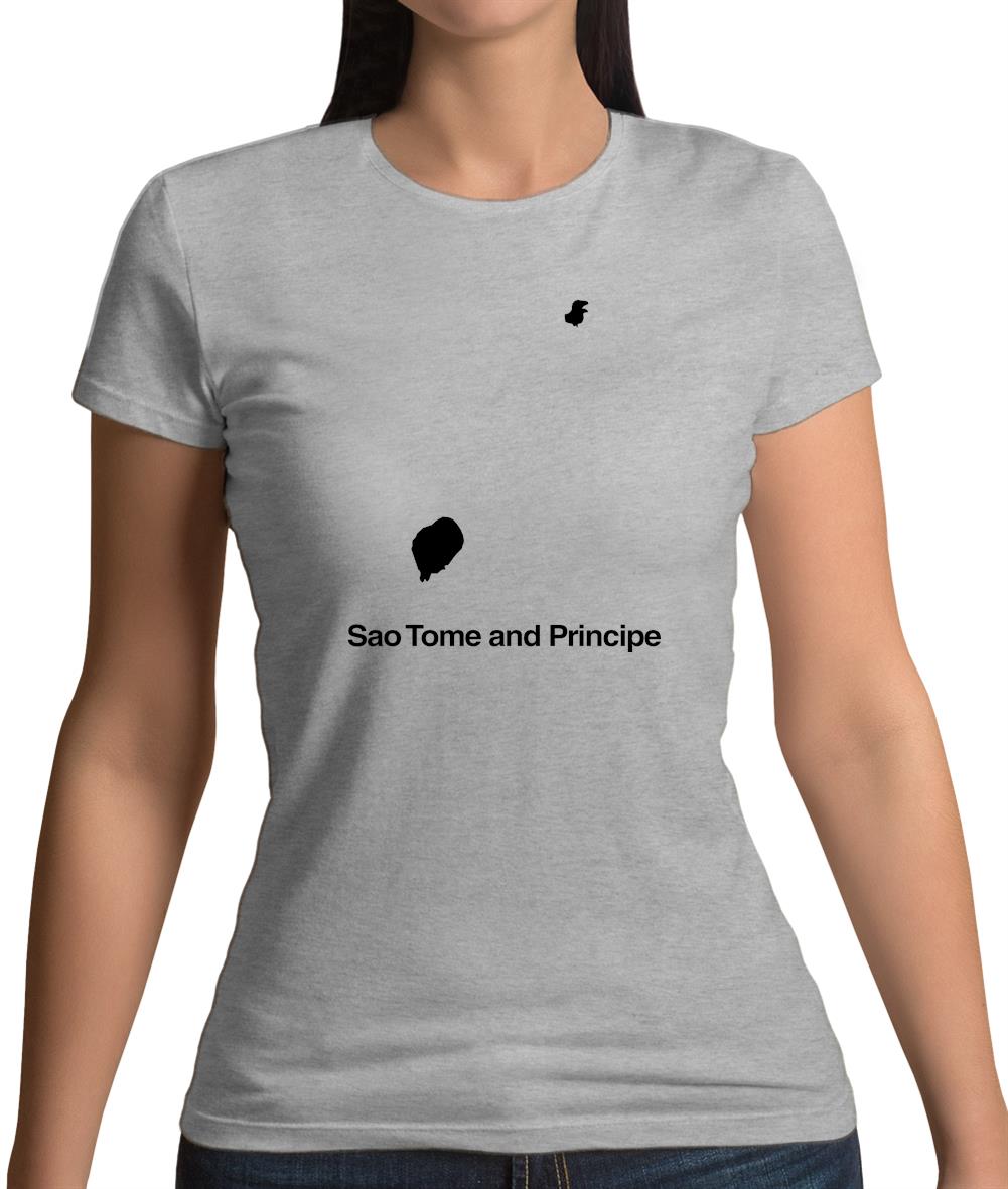 Sao Tome And Principe Silhouette Womens T-Shirt Sao Tome And Principe Silhouette Womens T-Shirt