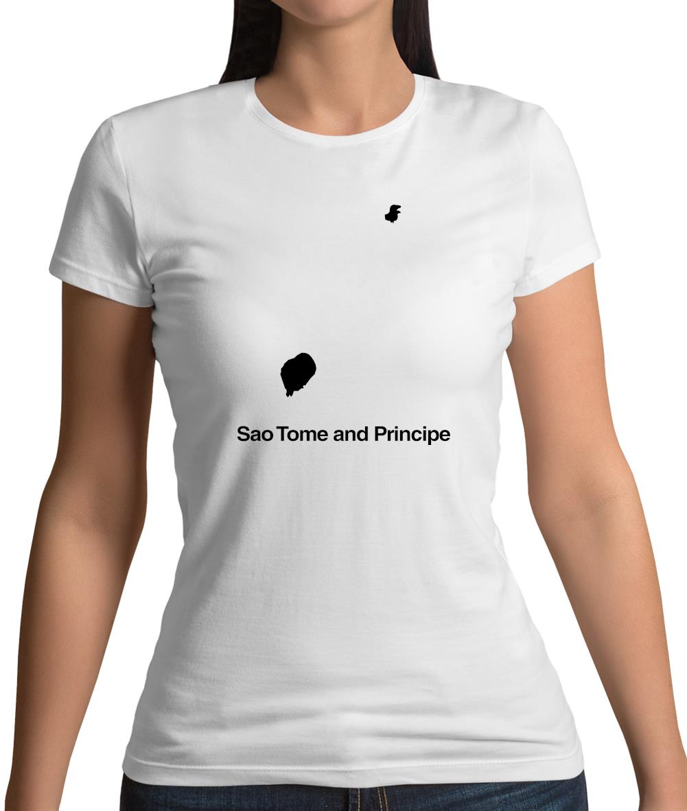 Sao Tome And Principe Silhouette Womens T-Shirt Sao Tome And Principe Silhouette Womens T-Shirt