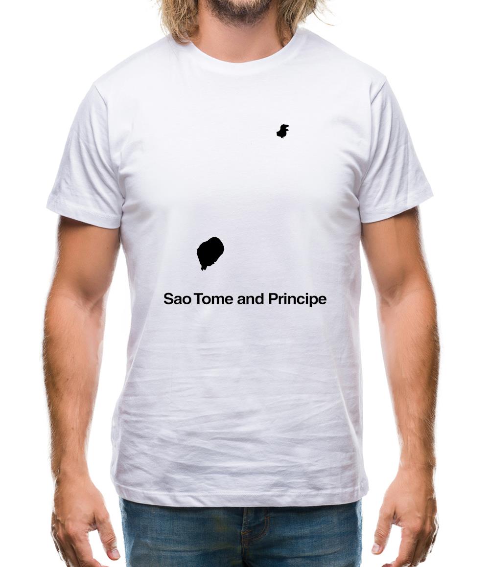 Sao Tome And Principe Silhouette Mens T-Shirt Sao Tome And Principe Silhouette Mens T-Shirt