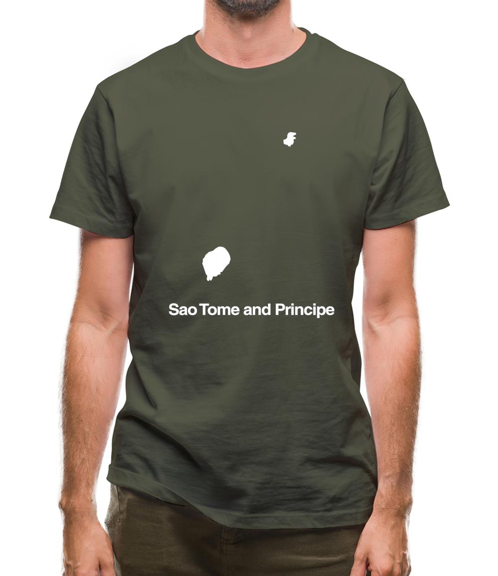 Sao Tome And Principe Silhouette Mens T-Shirt Sao Tome And Principe Silhouette Mens T-Shirt