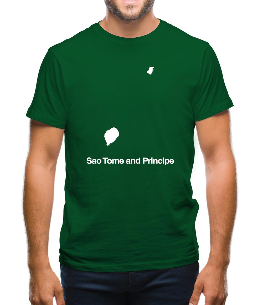 Sao Tome And Principe Silhouette Mens T-Shirt Sao Tome And Principe Silhouette Mens T-Shirt