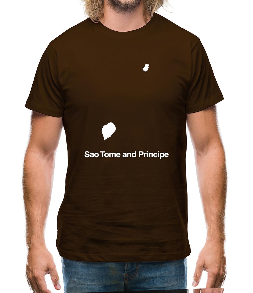 Sao Tome And Principe Silhouette Mens T-Shirt Sao Tome And Principe Silhouette Mens T-Shirt
