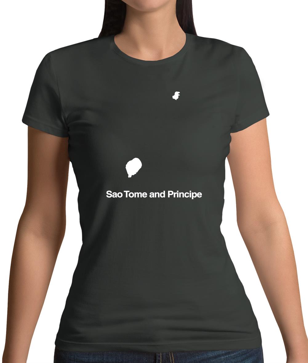 Sao Tome And Principe Silhouette Womens T-Shirt Sao Tome And Principe Silhouette Womens T-Shirt