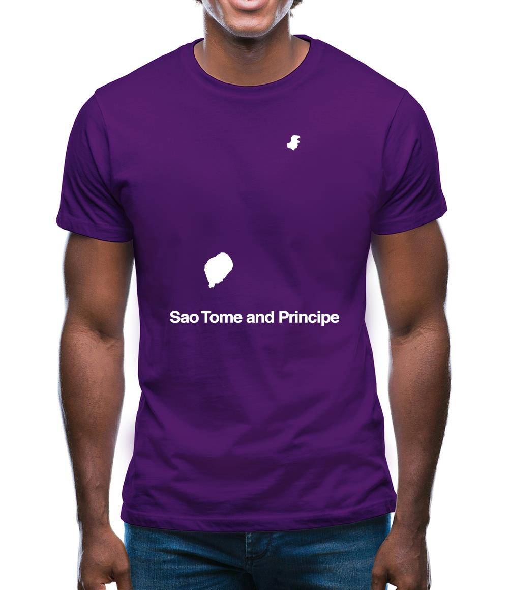 Sao Tome And Principe Silhouette Mens T-Shirt Sao Tome And Principe Silhouette Mens T-Shirt