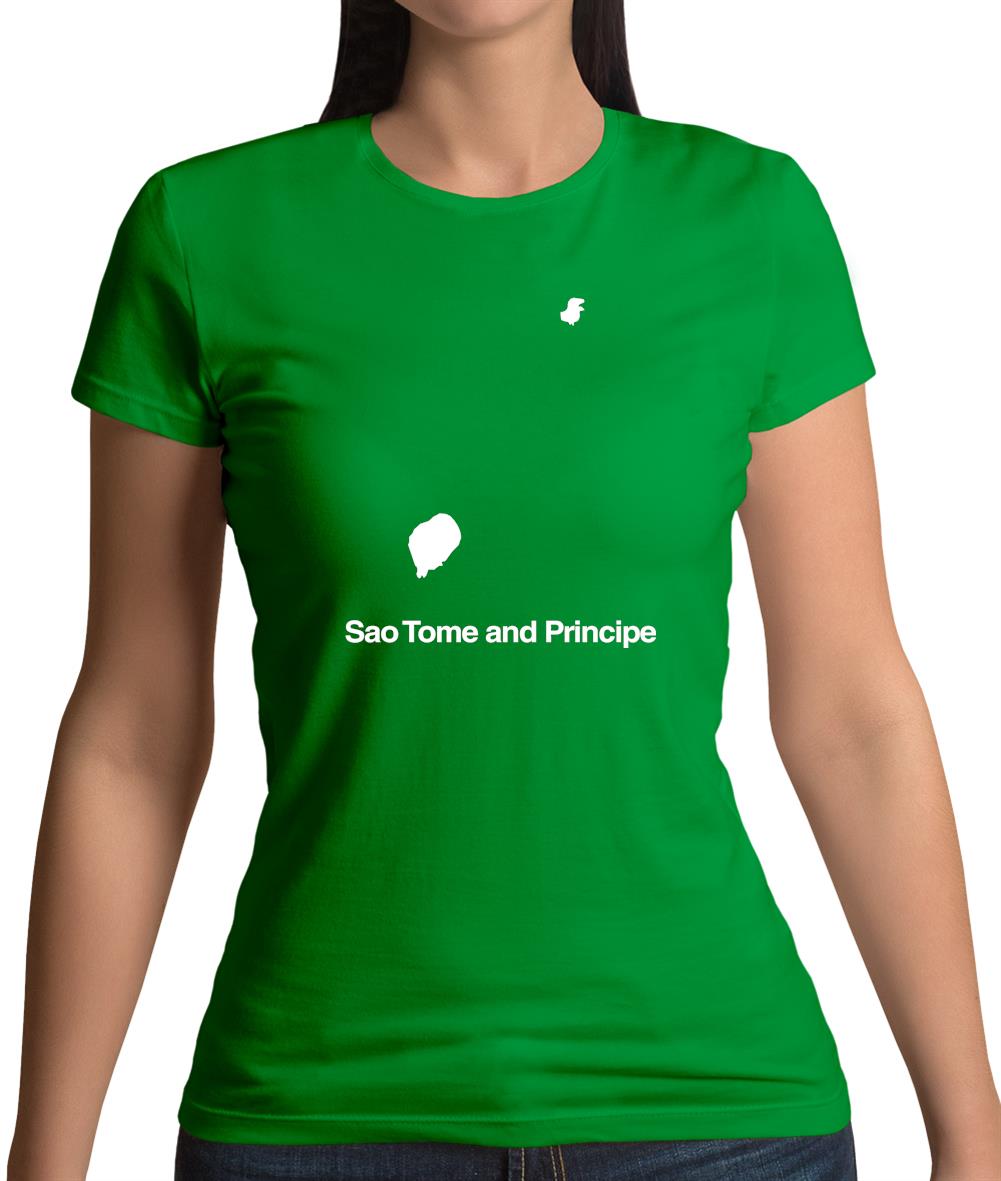 Sao Tome And Principe Silhouette Womens T-Shirt Sao Tome And Principe Silhouette Womens T-Shirt