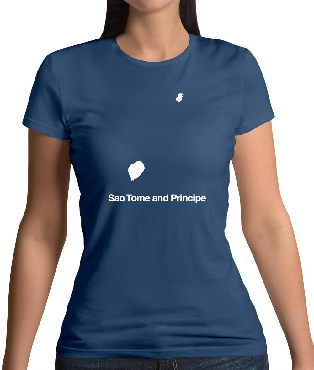 Sao Tome And Principe Silhouette Womens T-Shirt Sao Tome And Principe Silhouette Womens T-Shirt