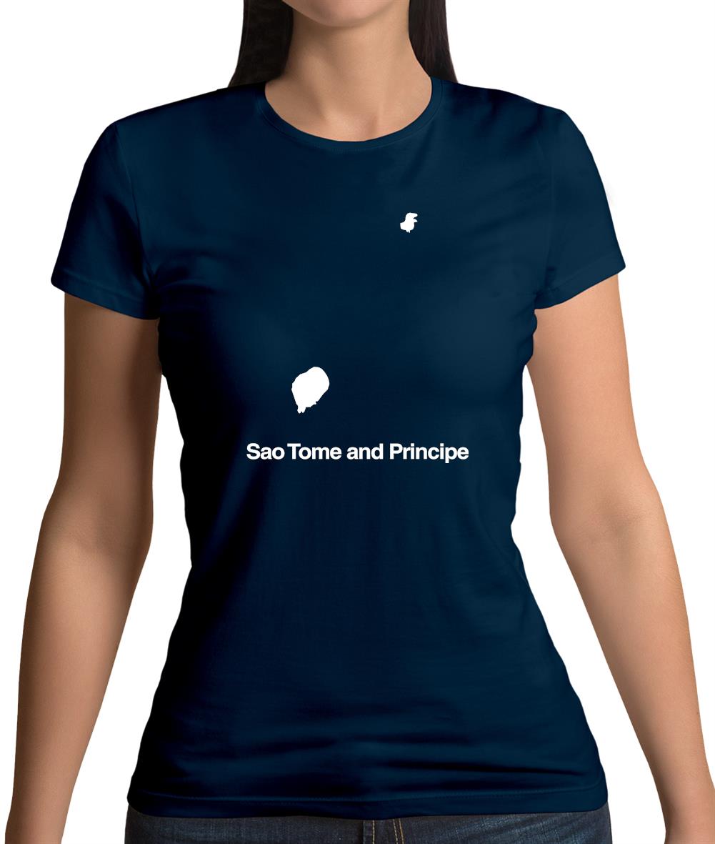 Sao Tome And Principe Silhouette Womens T-Shirt Sao Tome And Principe Silhouette Womens T-Shirt