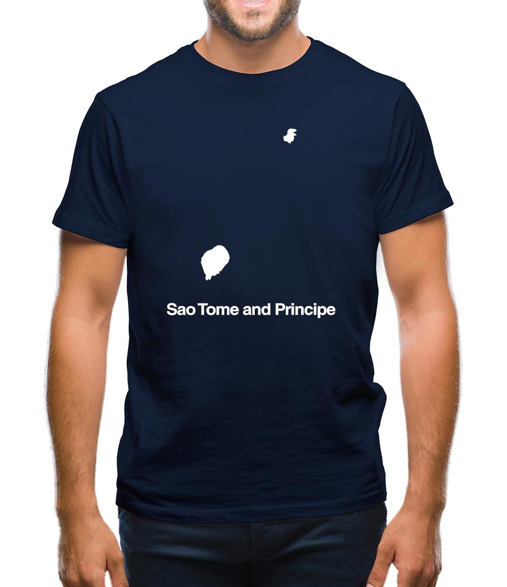 Sao Tome And Principe Silhouette Mens T-Shirt Sao Tome And Principe Silhouette Mens T-Shirt