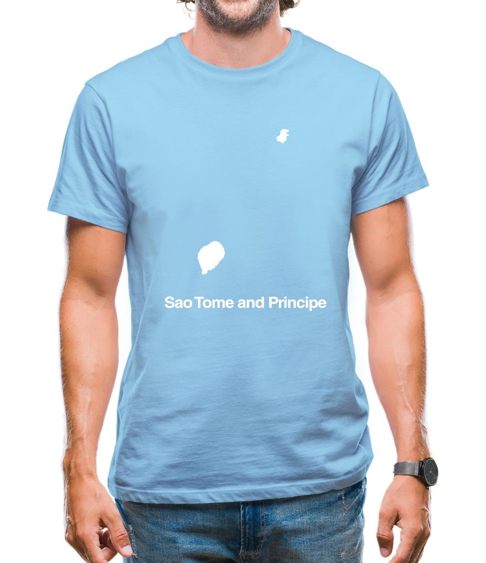 Sao Tome And Principe Silhouette Mens T-Shirt Sao Tome And Principe Silhouette Mens T-Shirt