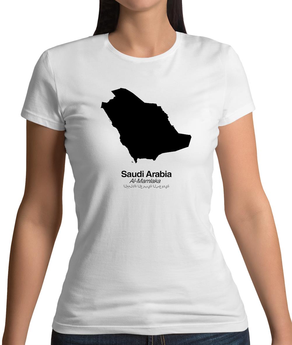 Saudi Arabia Silhouette Womens T-Shirt Saudi Arabia Silhouette Womens T-Shirt