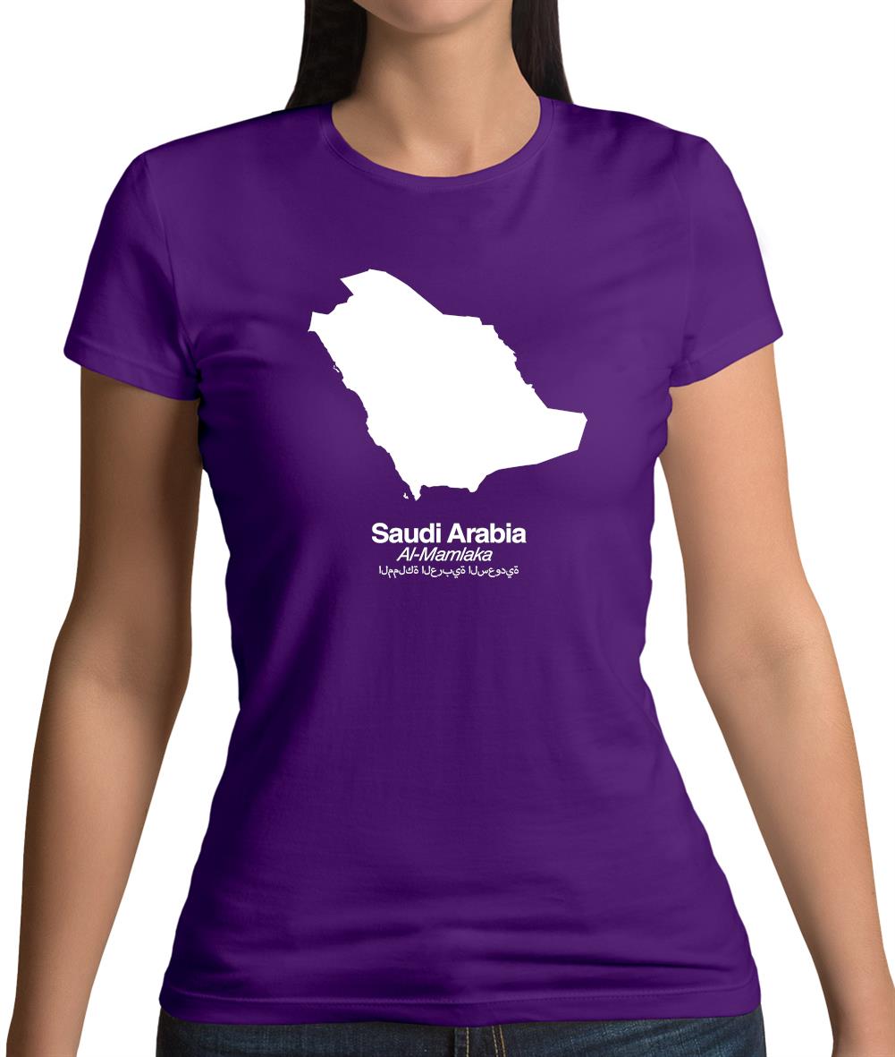 Saudi Arabia Silhouette Womens T-Shirt Saudi Arabia Silhouette Womens T-Shirt