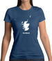 Scotland Silhouette Womens T-Shirt Scotland Silhouette Womens T-Shirt