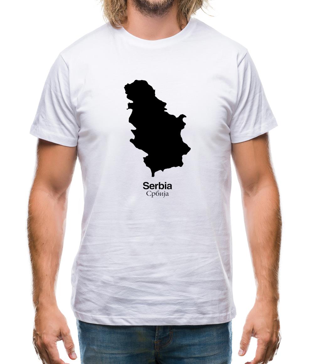 Serbia Silhouette Mens T-Shirt Serbia Silhouette Mens T-Shirt