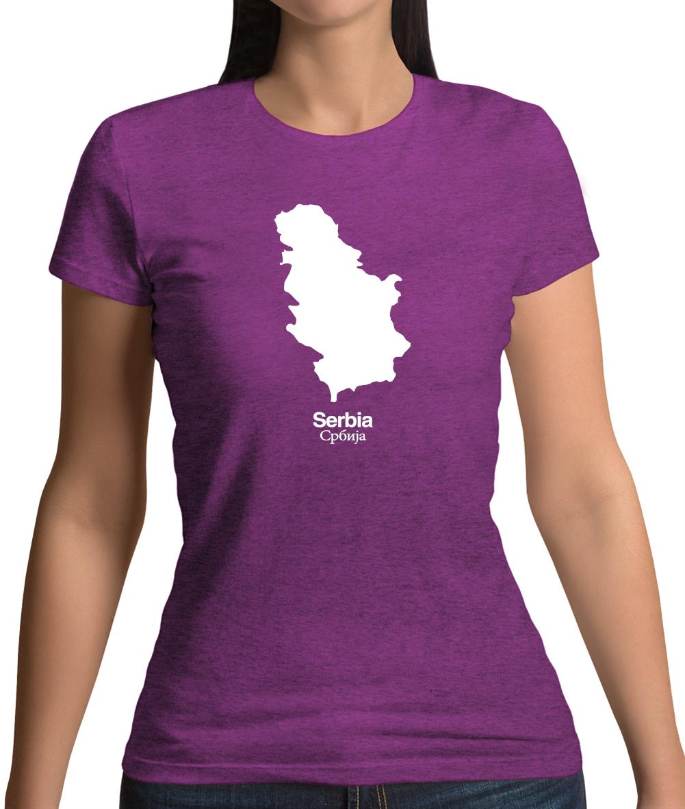 Serbia Silhouette Womens T-Shirt Serbia Silhouette Womens T-Shirt