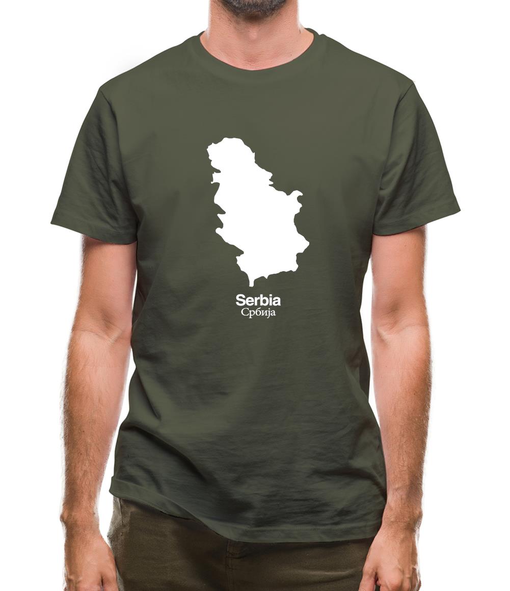 Serbia Silhouette Mens T-Shirt Serbia Silhouette Mens T-Shirt