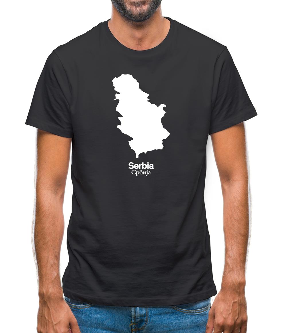Serbia Silhouette Mens T-Shirt Serbia Silhouette Mens T-Shirt