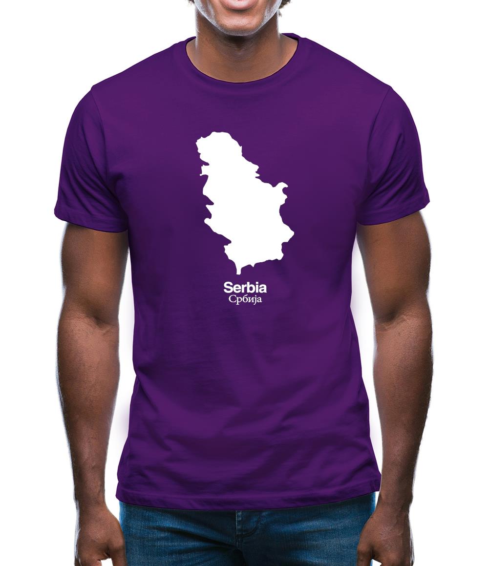 Serbia Silhouette Mens T-Shirt Serbia Silhouette Mens T-Shirt