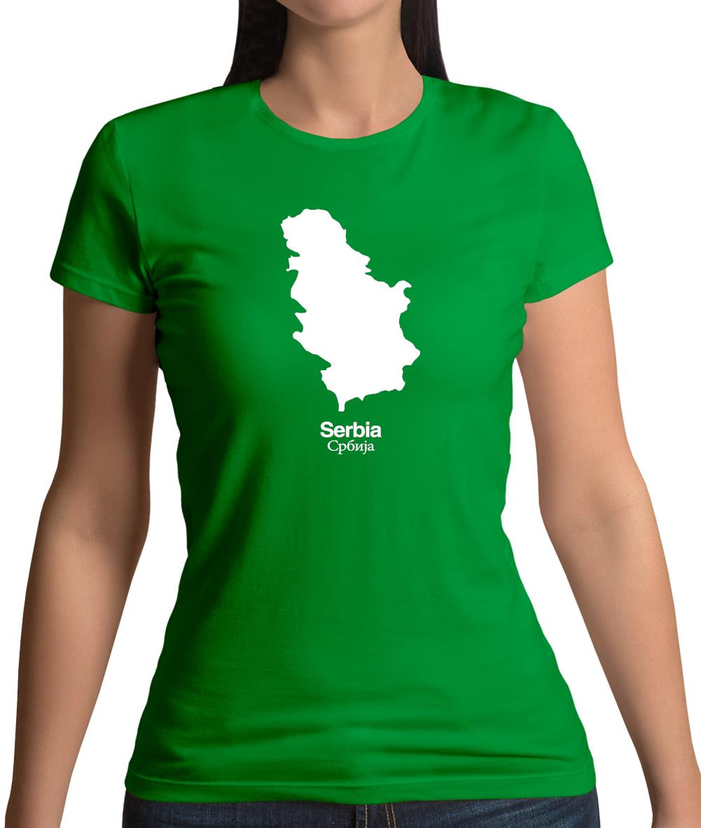 Serbia Silhouette Womens T-Shirt Serbia Silhouette Womens T-Shirt
