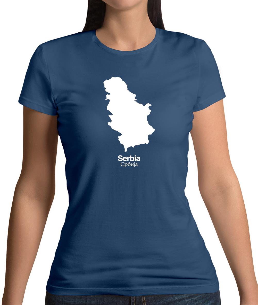 Serbia Silhouette Womens T-Shirt Serbia Silhouette Womens T-Shirt