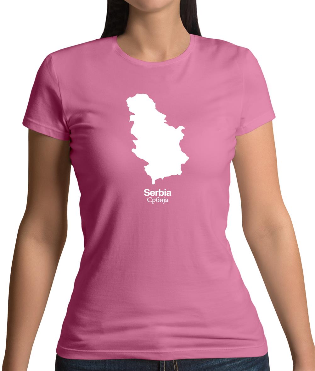 Serbia Silhouette Womens T-Shirt Serbia Silhouette Womens T-Shirt
