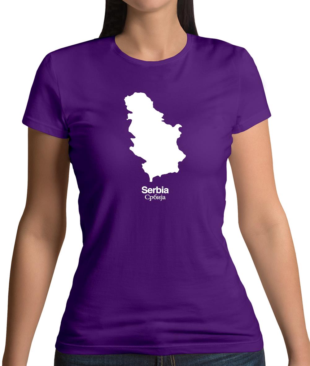 Serbia Silhouette Womens T-Shirt Serbia Silhouette Womens T-Shirt