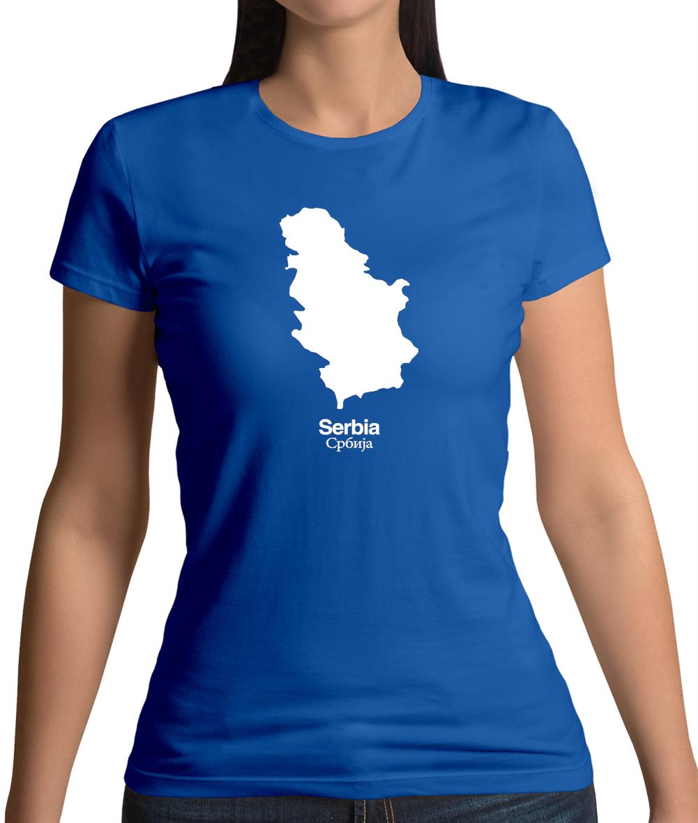 Serbia Silhouette Womens T-Shirt Serbia Silhouette Womens T-Shirt