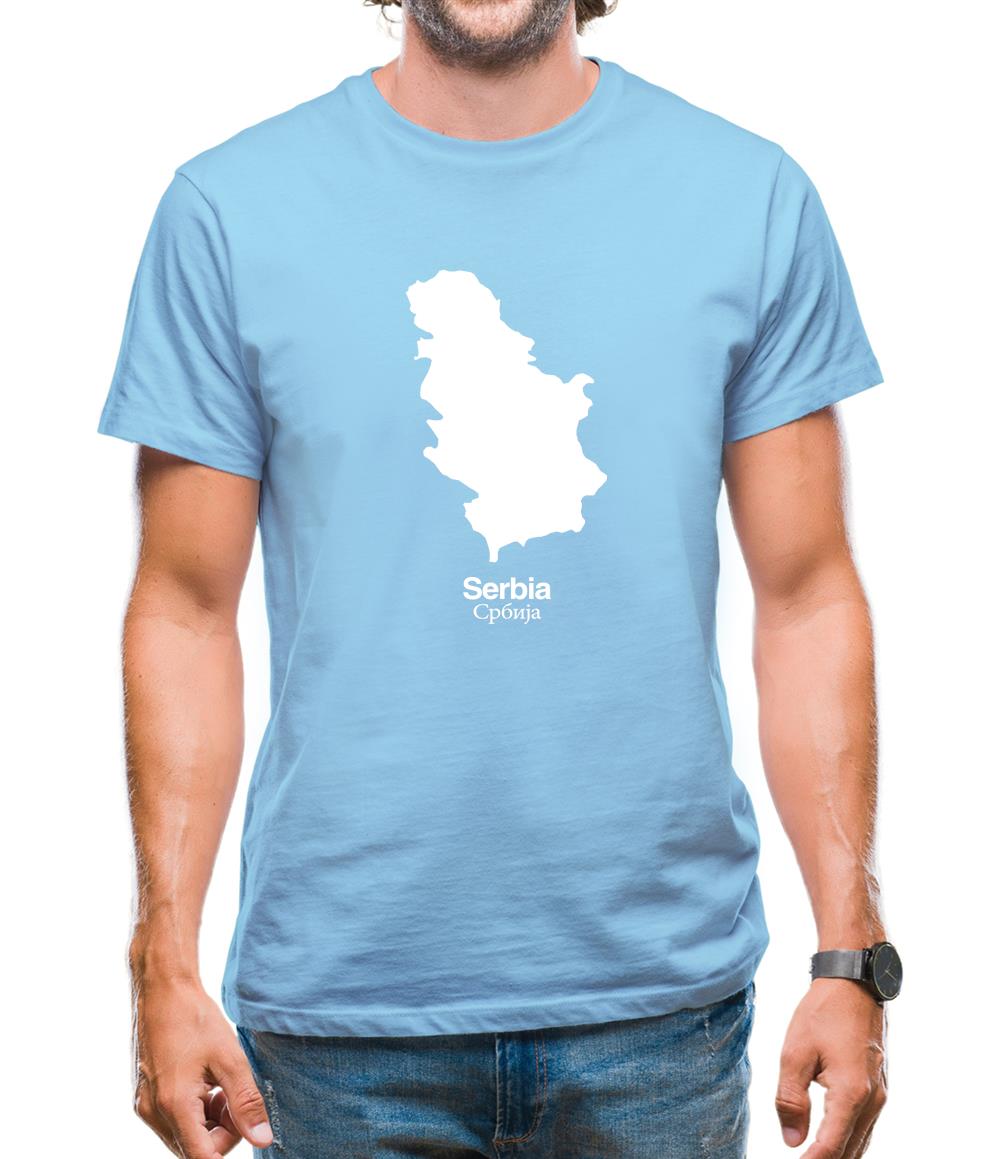 Serbia Silhouette Mens T-Shirt Serbia Silhouette Mens T-Shirt