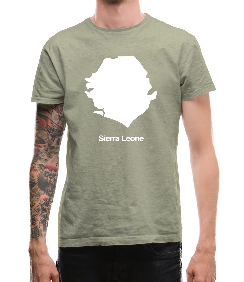 Sierra Leone Silhouette Mens T-Shirt Sierra Leone Silhouette Mens T-Shirt