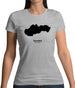 Slovakia Silhouette Womens T-Shirt Slovakia Silhouette Womens T-Shirt
