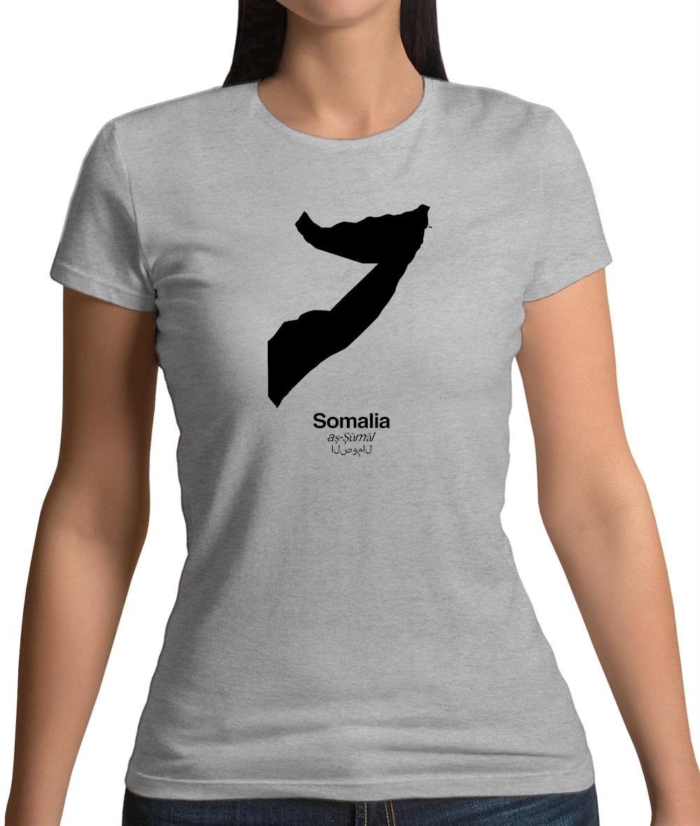 Somalia Silhouette Womens T-Shirt Somalia Silhouette Womens T-Shirt