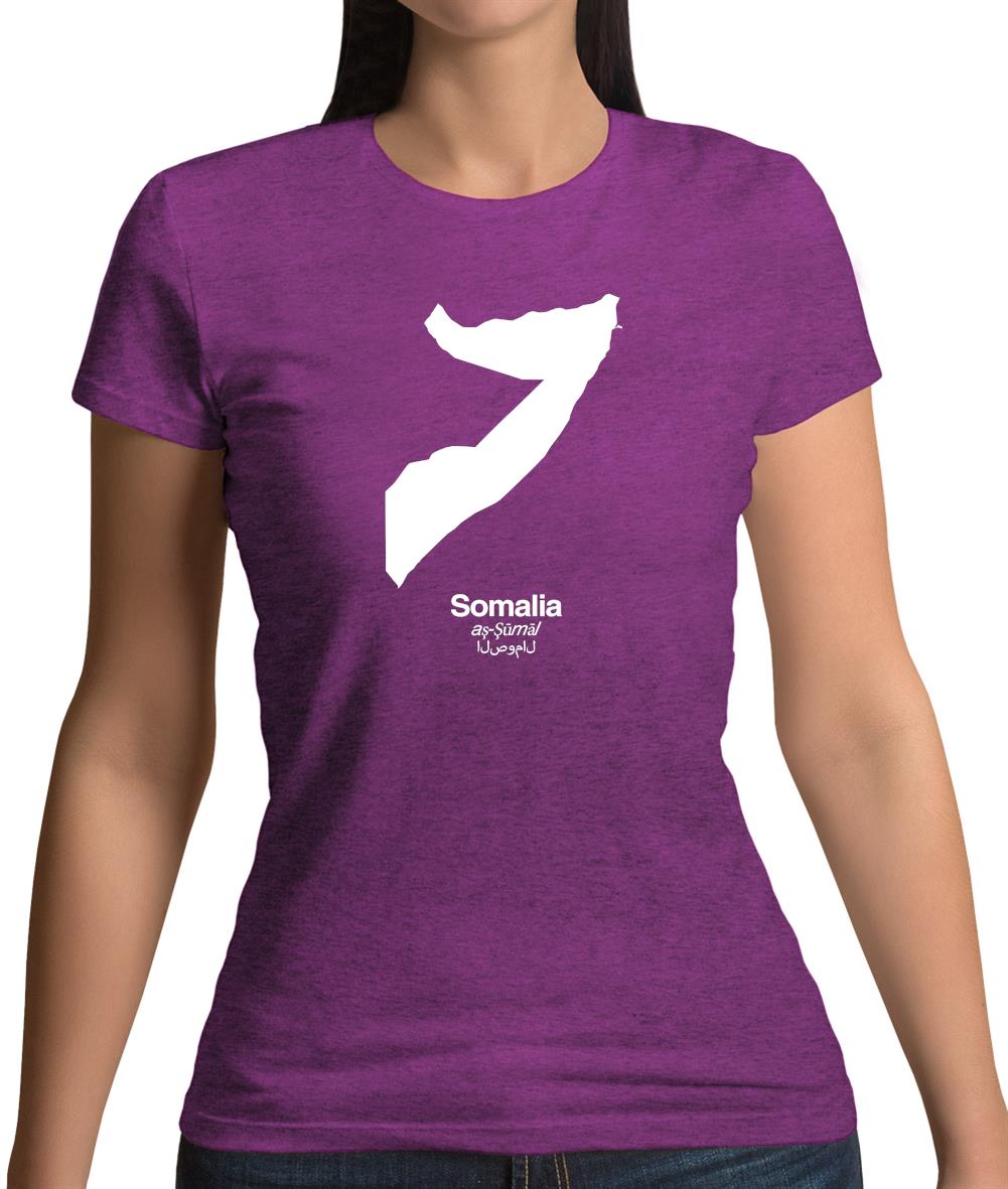 Somalia Silhouette Womens T-Shirt Somalia Silhouette Womens T-Shirt