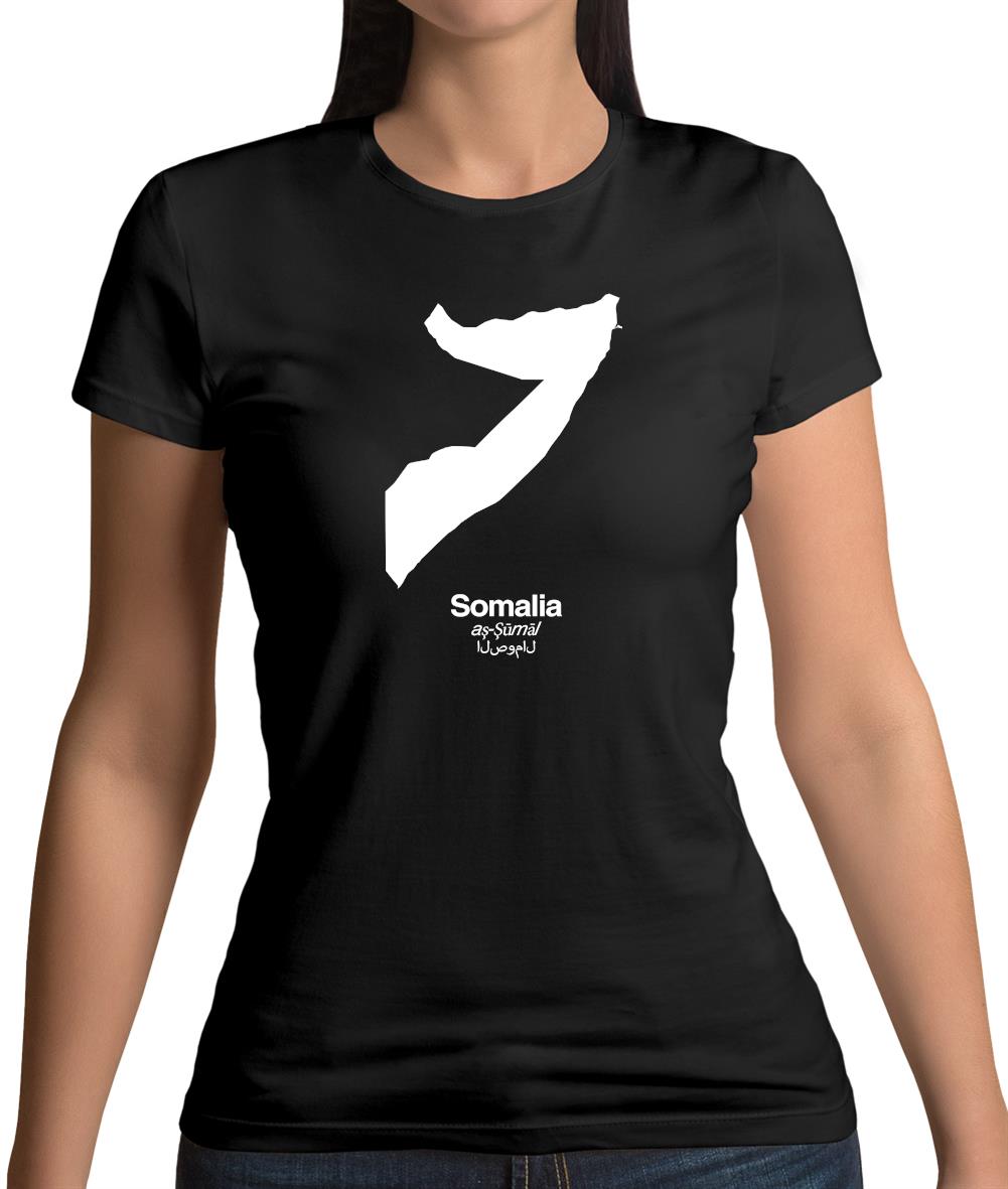 Somalia Silhouette Womens T-Shirt Somalia Silhouette Womens T-Shirt