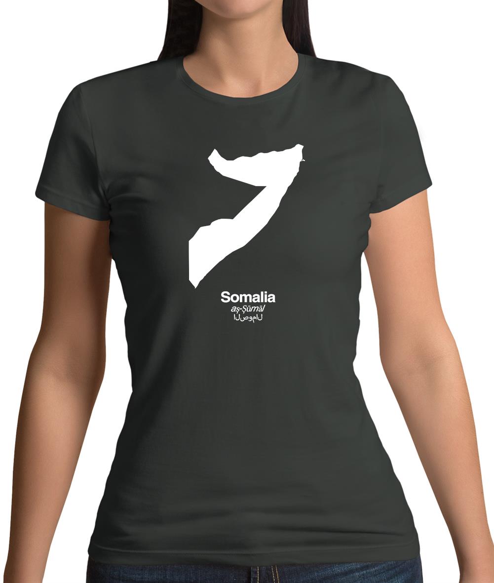 Somalia Silhouette Womens T-Shirt Somalia Silhouette Womens T-Shirt