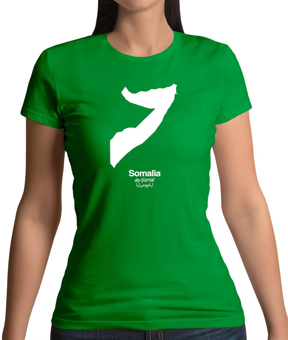 Somalia Silhouette Womens T-Shirt Somalia Silhouette Womens T-Shirt