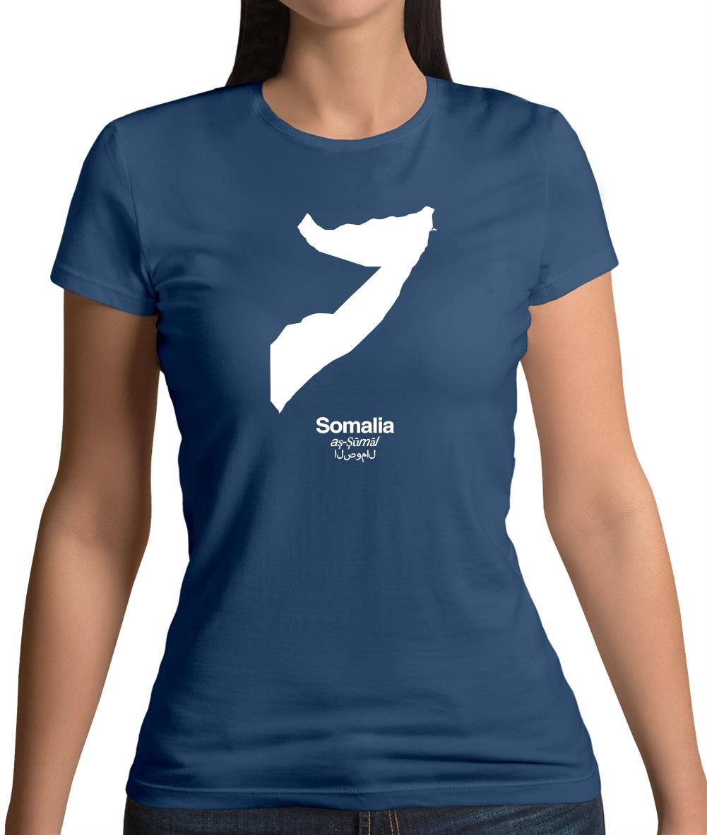 Somalia Silhouette Womens T-Shirt Somalia Silhouette Womens T-Shirt