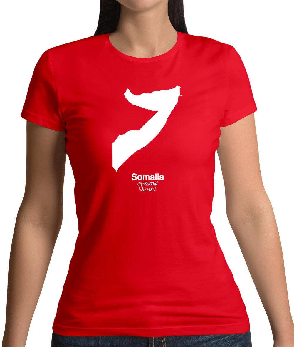 Somalia Silhouette Womens T-Shirt Somalia Silhouette Womens T-Shirt