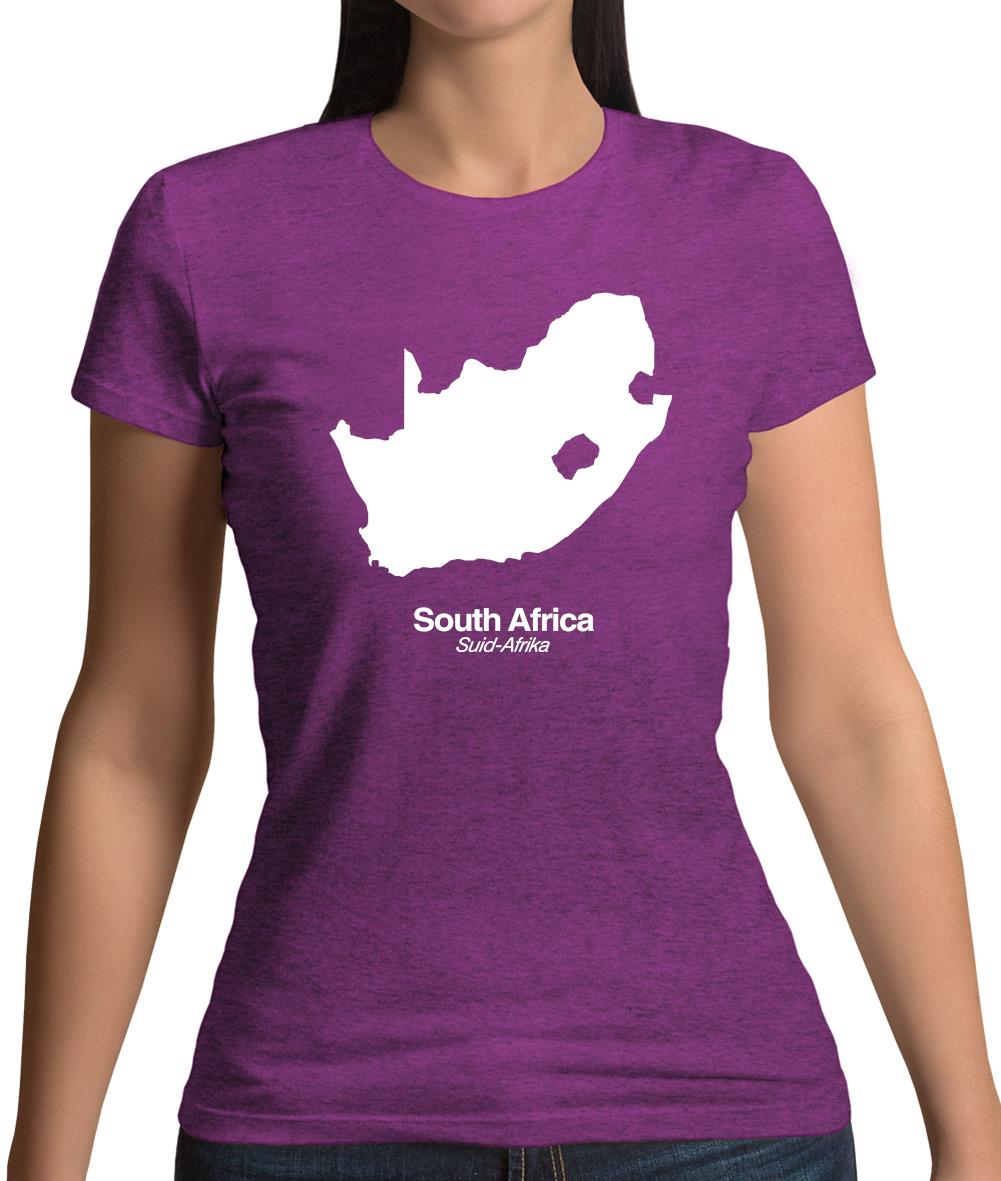 South Africa Silhouette Womens T-Shirt South Africa Silhouette Womens T-Shirt