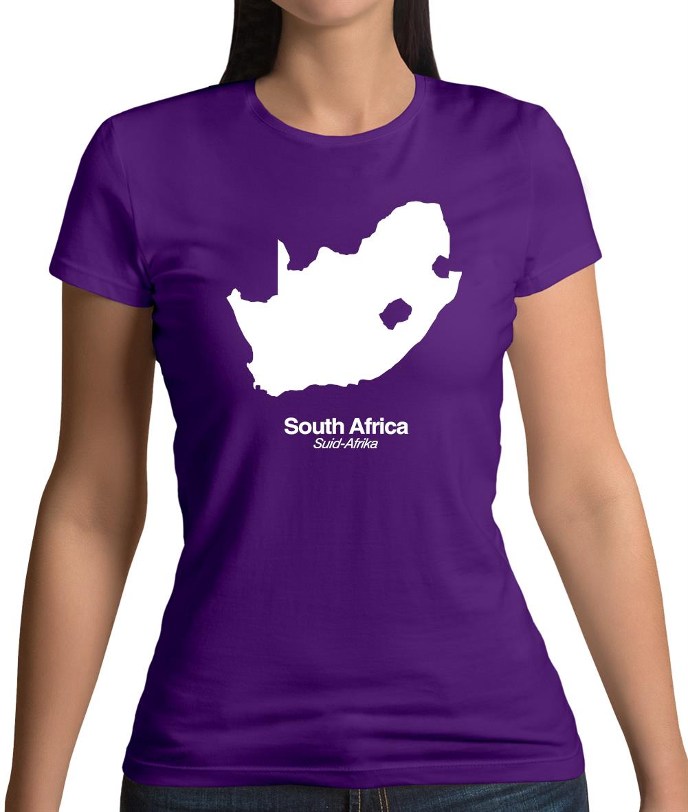 South Africa Silhouette Womens T-Shirt South Africa Silhouette Womens T-Shirt