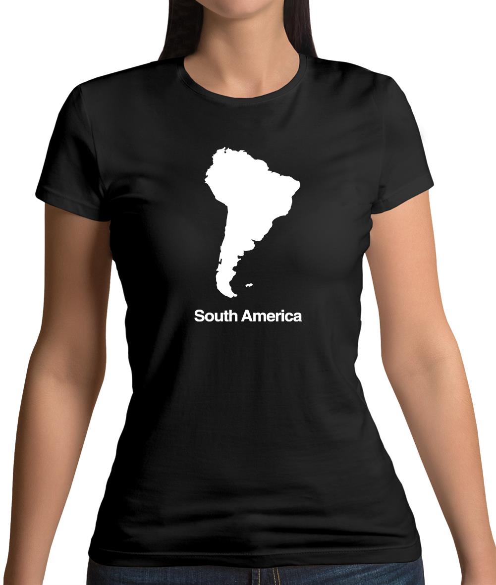 South America Silhouette Womens T-Shirt South America Silhouette Womens T-Shirt