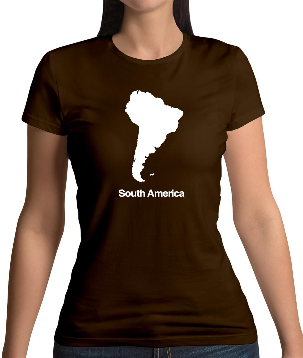 South America Silhouette Womens T-Shirt South America Silhouette Womens T-Shirt