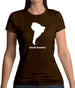 South America Silhouette Womens T-Shirt South America Silhouette Womens T-Shirt
