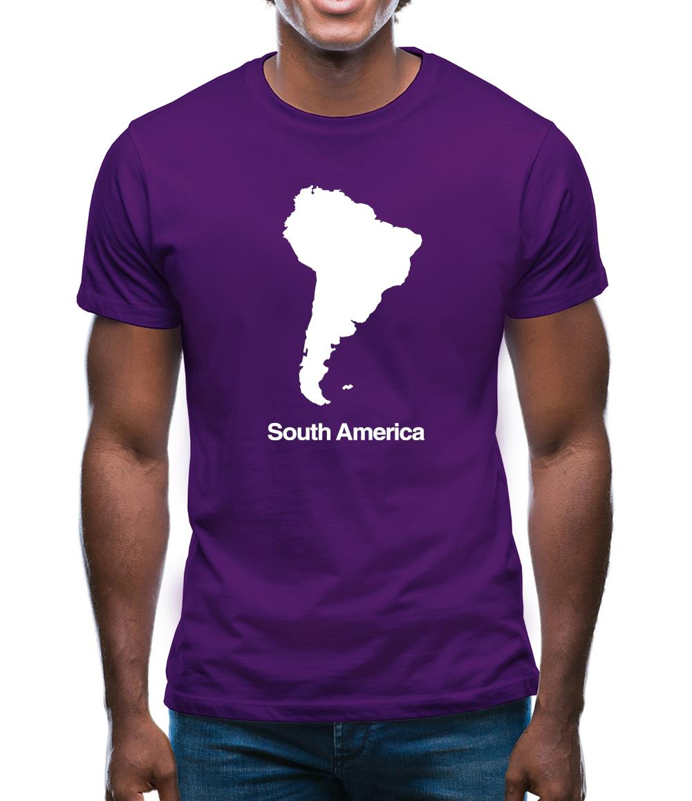 South America Silhouette Mens T-Shirt South America Silhouette Mens T-Shirt