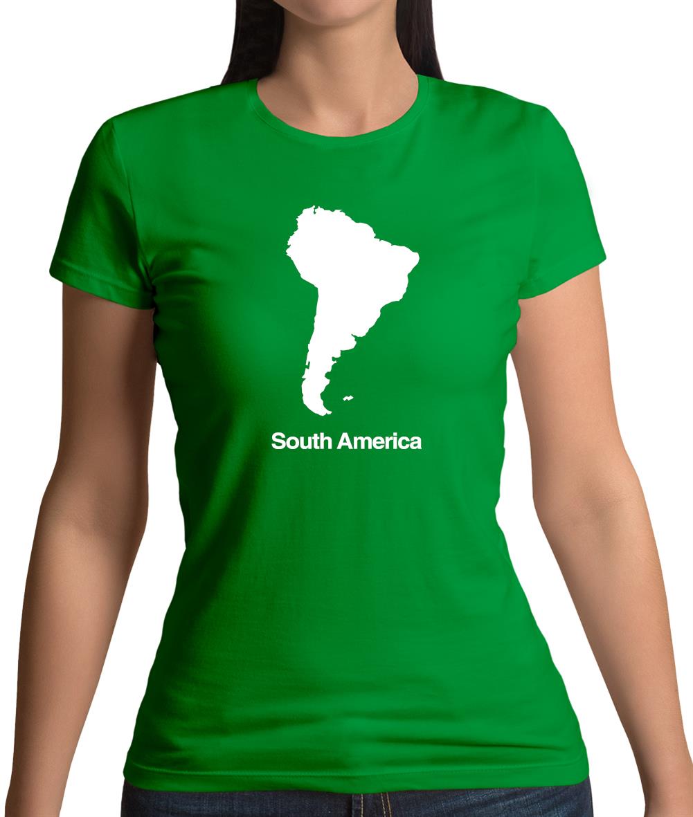 South America Silhouette Womens T-Shirt South America Silhouette Womens T-Shirt