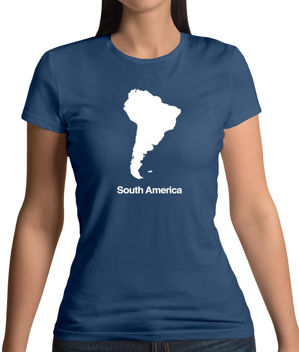South America Silhouette Womens T-Shirt South America Silhouette Womens T-Shirt