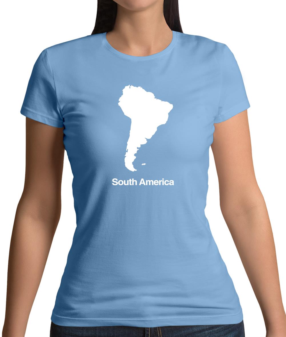 South America Silhouette Womens T-Shirt South America Silhouette Womens T-Shirt