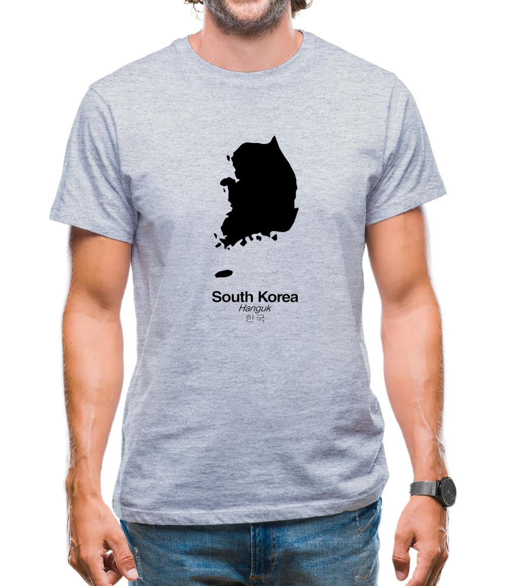 South Korea Silhouette Mens T-Shirt South Korea Silhouette Mens T-Shirt