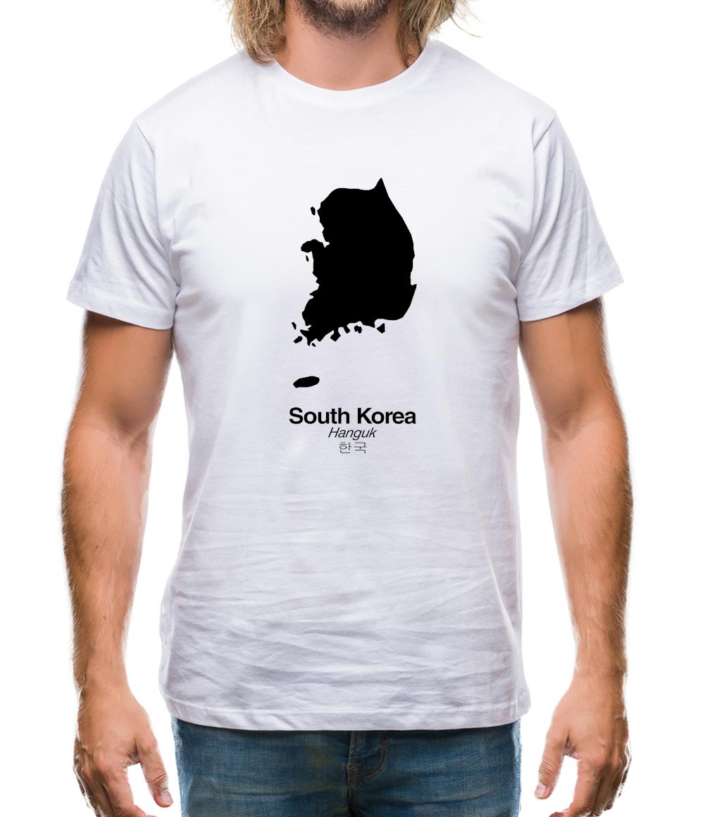 South Korea Silhouette Mens T-Shirt South Korea Silhouette Mens T-Shirt