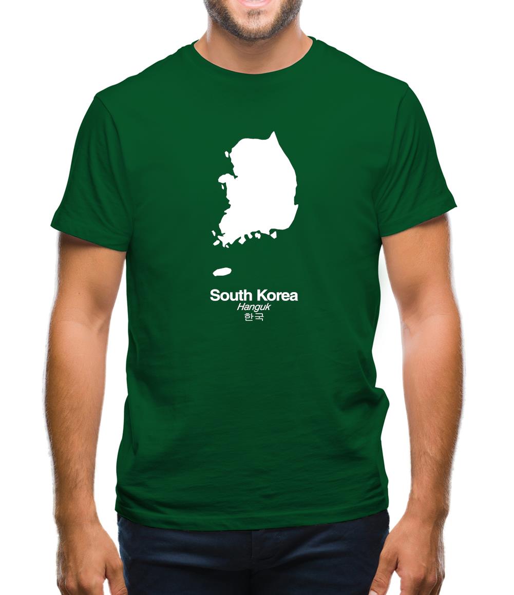 South Korea Silhouette Mens T-Shirt South Korea Silhouette Mens T-Shirt